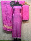 Dark pink & black Modal Silk Tie & Dye Bandhani Dupatta 3 Piece Suits