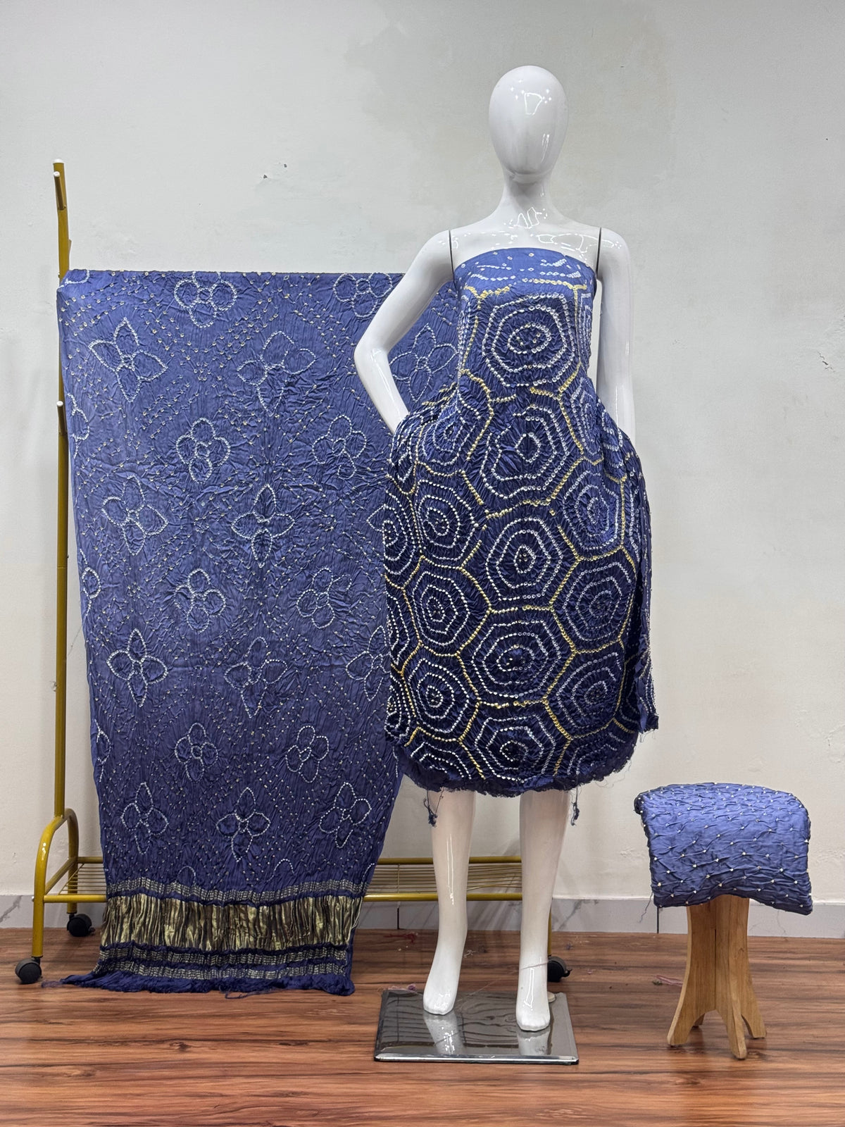 Premium Modal Silk Shaded Bandhani Fancy 3-Piece Suit 129 - The Ajrakh Studio