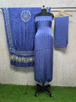Sky blue & blue Modal Silk Tie & Dye Bandhani Dupatta 3 Piece Suits