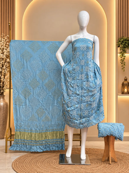 Premium Modal Silk Bandhani Fancy 3-Piece Suit 116 - The Ajrakh Studio