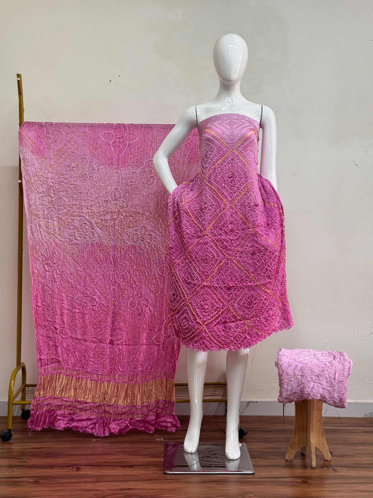 Premium Modal Silk Shaded Bandhani Fancy 3-Piece Suit 128 - The Ajrakh Studio