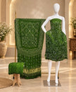 Premium Barbhat Design Modal Silk 3-Piece Suit with Tissue Pallu - The Ajrakh Studio
