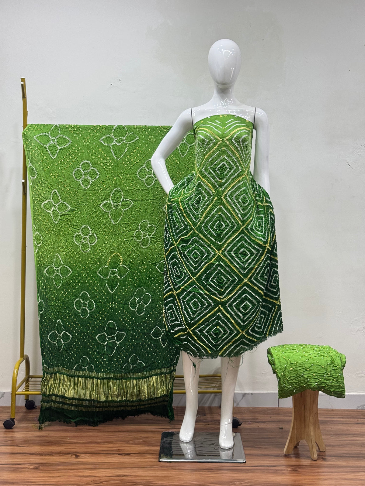 Premium Modal Silk Shaded Bandhani Fancy 3-Piece Suit 140 - The Ajrakh Studio