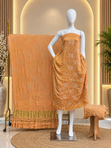 Premium Modal Silk Bandhani Fancy 3-Piece Suit 115 - The Ajrakh Studio