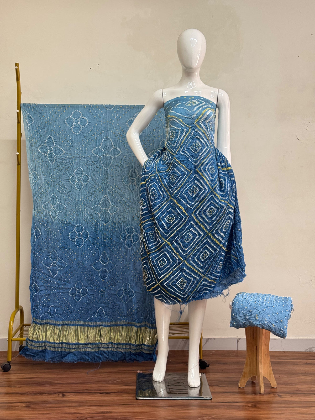 Premium Modal Silk Shaded Bandhani Fancy 3-Piece Suit 125 - The Ajrakh Studio