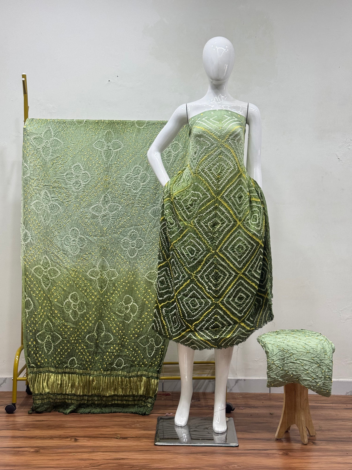 Premium Modal Silk Shaded Bandhani Fancy 3-Piece Suit 137 - The Ajrakh Studio