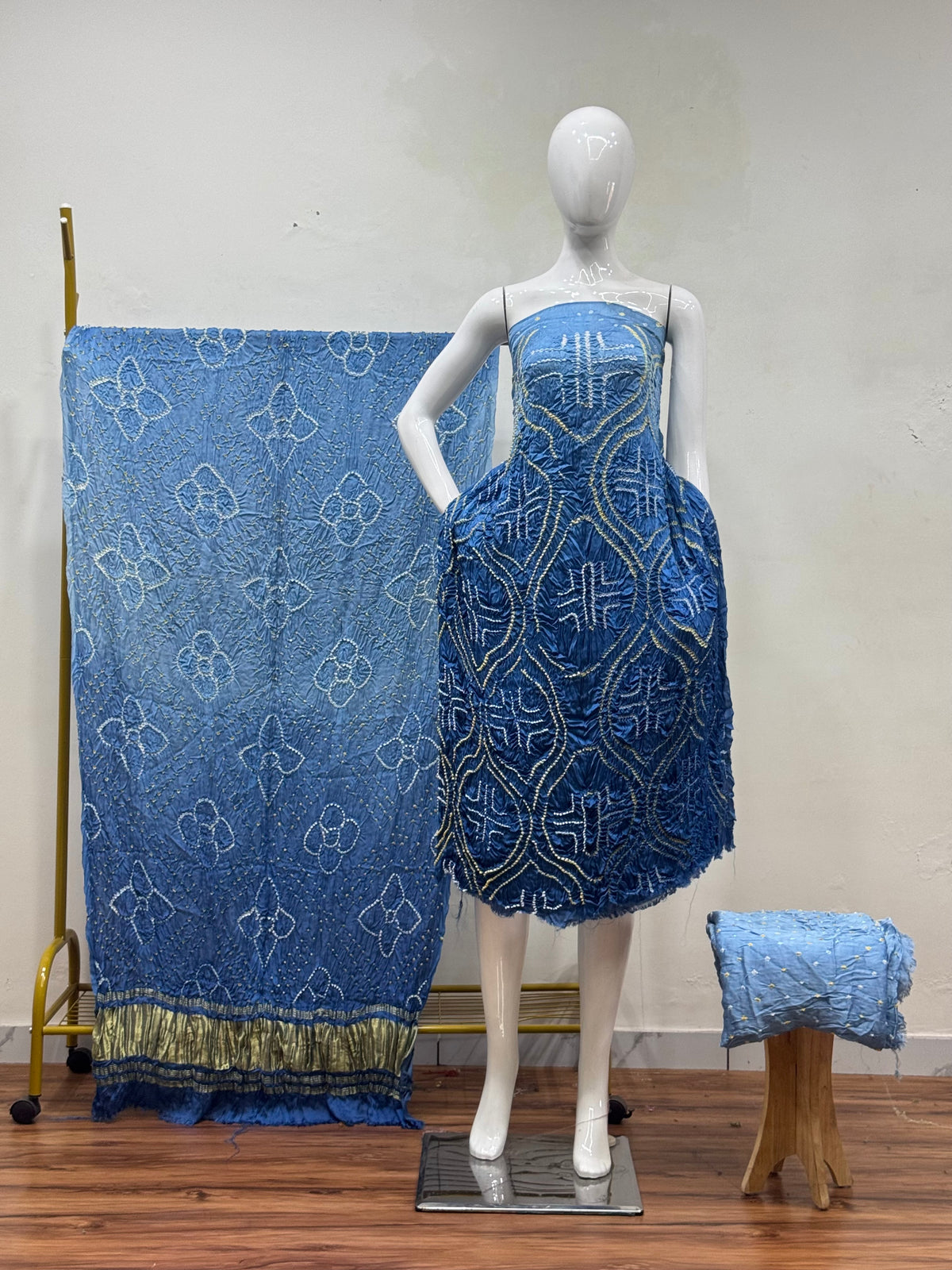 Premium Modal Silk Shaded Bandhani Fancy 3-Piece Suit 144 - The Ajrakh Studio