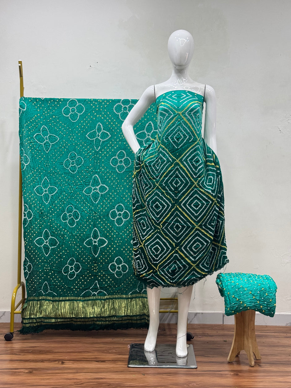 Premium Modal Silk Shaded Bandhani Fancy 3-Piece Suit 139 - The Ajrakh Studio