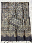 Handloom Pure Tussar Silk Ajrakh Natural Dye 2-Piece Suit Set – Exclusive Collection
