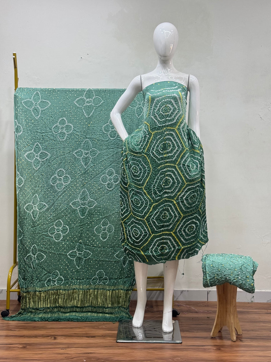 Premium Modal Silk Shaded Bandhani Fancy 3-Piece Suit 132 - The Ajrakh Studio