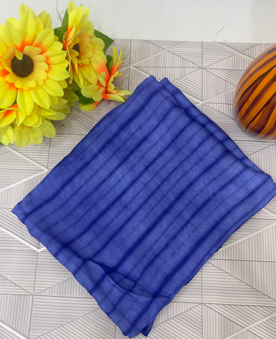 Blue & Black Modal Silk Tie & Dye Bandhani Dupatta 3 Piece Suits