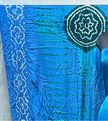 Sky blue & green Modal Silk Tie & Dye Bandhani Dupatta 3 Piece Suits