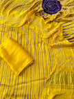 Yellow & Purple Modal Silk Tie & Dye Bandhani Dupatta 3 Piece Suits