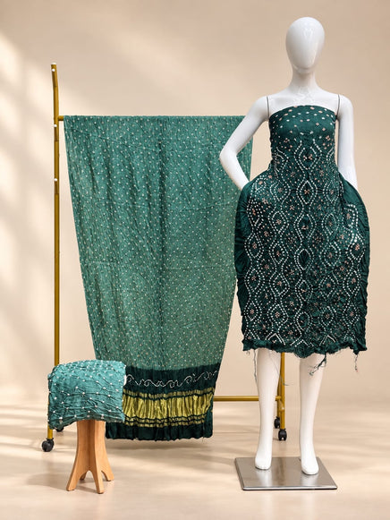 Premium Fancy Design Modal Silk 3-Piece Suit with Tissue Pallu - The Ajrakh Studio