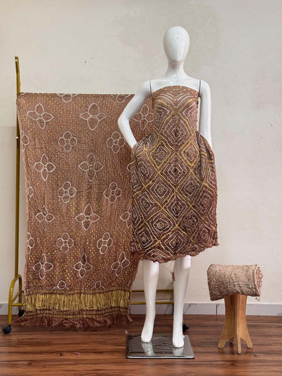 Premium Modal Silk Shaded Bandhani Fancy 3-Piece Suit 121 - The Ajrakh Studio
