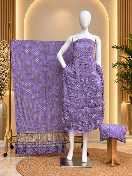 Premium Modal Silk Bandhani Fancy 3-Piece Suit 114 - The Ajrakh Studio