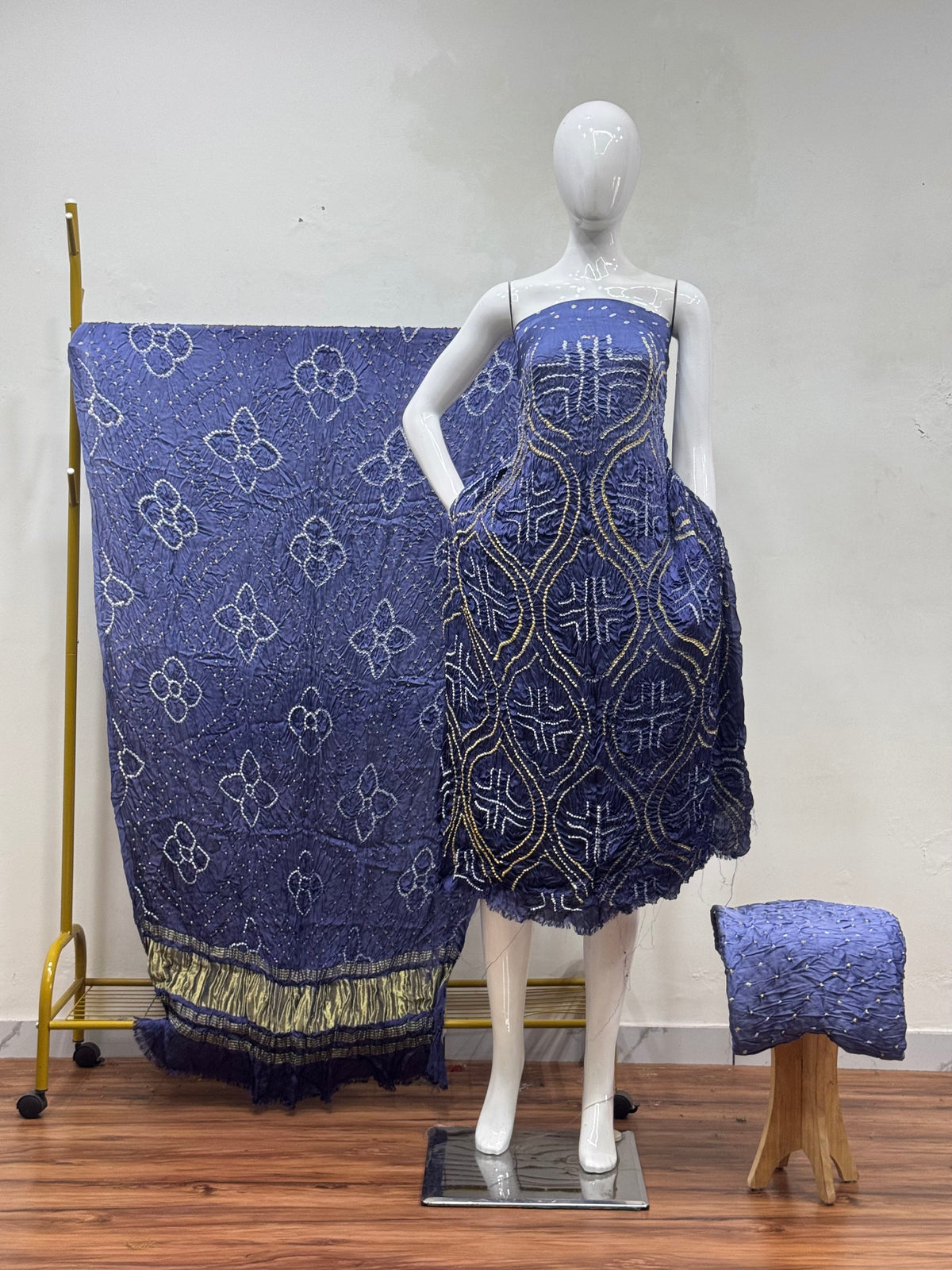 Premium Modal Silk Shaded Bandhani Fancy 3-Piece Suit 143 - The Ajrakh Studio