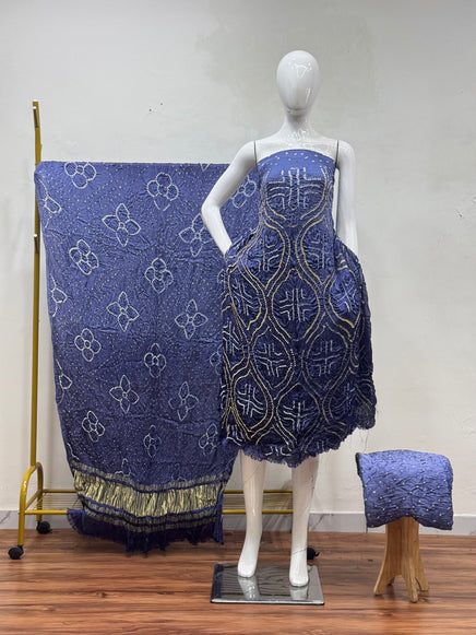 Premium Modal Silk Shaded Bandhani Fancy 3-Piece Suit 143 - The Ajrakh Studio