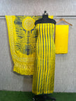 Yellow & blue Modal Silk Tie & Dye Bandhani Dupatta 3 Piece Suits