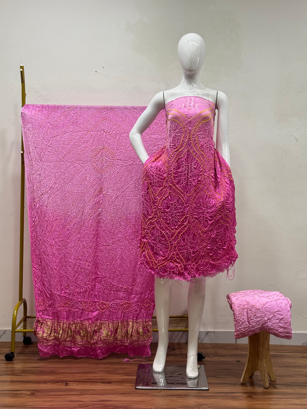 Premium Modal Silk Shaded Bandhani Fancy 3-Piece Suit 142 - The Ajrakh Studio