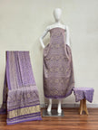 Havi Modal Silk Ajrakh Neptol Dye Discharge Print Panel Suit 01 - The Ajrakh Studio