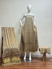 Havi Modal Silk Ajrakh Neptol Dye Discharge Print Panel Suit 12 - The Ajrakh Studio
