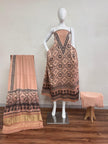 Havi Modal Silk Ajrakh Neptol Dye Discharge Print Panel Suit 16 - The Ajrakh Studio