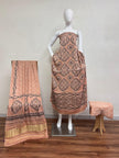 Havi Modal Silk Ajrakh Neptol Dye Discharge Print Panel Suit 17 - The Ajrakh Studio