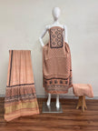 Havi Modal Silk Ajrakh Neptol Dye Discharge Print Panel Suit 20 - The Ajrakh Studio
