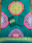 Modal Silk Bandhani Multi Color Zari Pallu Suit 08 - The Ajrakh Studio