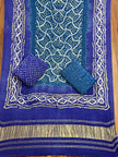 Premium Multi-Color Bandhej Zari Pallu 3-Piece Suit 06 - The Ajrakh Studio