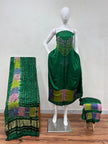 Modal Silk Bandhani Multi Bandhej Neck Shibori Daman Suit 09 - The Ajrakh Studio