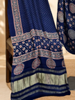 Premium Ajrakh Hand Block Print Modal Silk 3-Piece Suit Set with Zari Pallu Dupatta