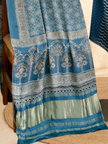 Premium Ajrakh Hand Block Print Modal Silk 3-Piece Suit Set with Zari Pallu Dupatta