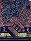 Premium Ajrakh Hand Block Print Modal Silk 3-Piece Suit Set with Zari Pallu Dupatta