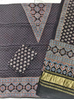Havi Pure Modal Silk Ajrakh Natural Dye Zari Pallu Suit 09 - The Ajrakh Studio