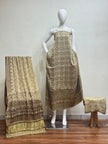 Havi Modal Silk Ajrakh Neptol Dye Discharge Print Panel Suit 110 - The Ajrakh Studio