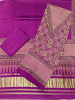 Premium Ajrakh Hand Block Print Modal Silk 3-Piece Suit Set with Zari Pallu Dupatta