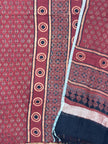 Premium Ajrakh Hand Block Print Natural Dye Pure Linen by Linen 2-Piece Suit Set - The Ajrakh Studio