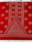 Premium Ajrakh Hand Block Print Modal Silk 3-Piece Suit Set with Zari Pallu Dupatta