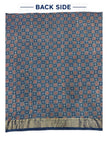 Premium Dola Silk Ajrakh Hand Block Print Natural Dye 2-Piece Suit with Zari Border Dupatta