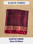 Premium Dola Silk Ajrakh Hand Block Print Natural Dye 2-Piece Suit with Zari Border Dupatta