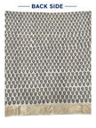 Premium Dola Silk Ajrakh Hand Block Print Natural Dye 2-Piece Suit with Zari Border Dupatta