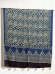 Ajrakh Modal Silk Natural Dye Dupatta with Tassels 34 - The Ajrakh Studio