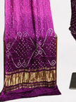 Shaded Modal Silk Fine Barik Bandhani Unstitched Suit Set
