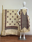 Meena Kari Dola Silk Ajrakh Hand Block Print 2-Piece Suit 10 - The Ajrakh Studio