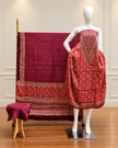 Havi Pure Modal Silk Ajrakh Hand Block Print Natural Dye 3-Piece Suit - The Ajrakh Studio