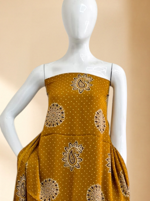 Premium Ajrakh Hand Block Print Modal Silk 3-Piece Suit Set with Zari Pallu Dupatta