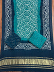 Premium Multi-Color Bandhej Zari Pallu 3-Piece Suit 05 - The Ajrakh Studio