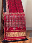 Ajrakh Hand Block Print Natural Dye Pure Modal Silk 3 Piece Suit with Zari Pallu Dupatta